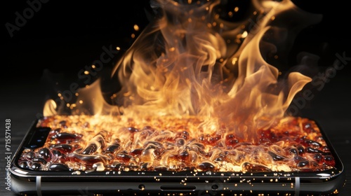 Smartphone burning photography UHD wallpaper