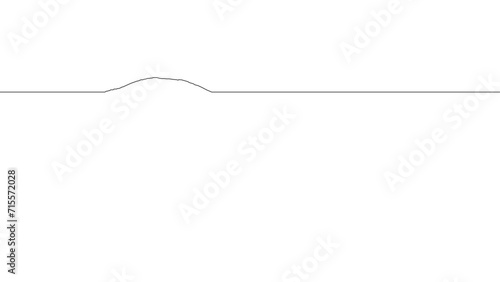 Kilimanjaro Minimalist Single Line Mountain Vector