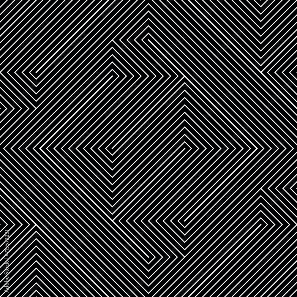 Abstract geometric pattern with stripes, lines. Seamless vector background. White and black ornament. Simple lattice graphic design. Abstract geometric pattern with stripes, lines. Seamless vector background. White and black ornament. Simple lattice graphic design.