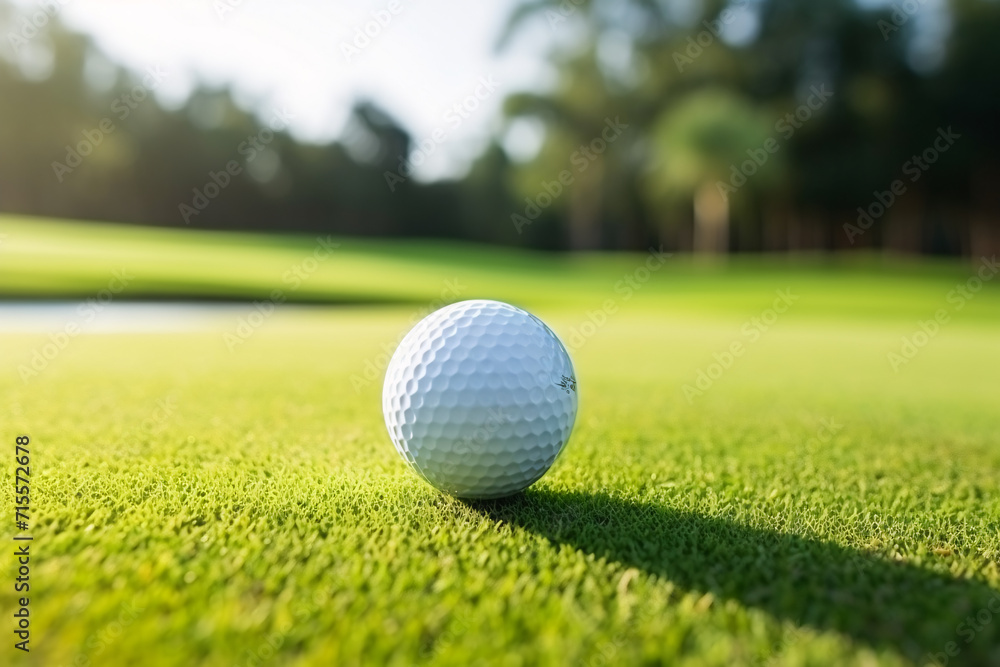 golf ball on grass at sunset background image golf ball on grass at sunset background image