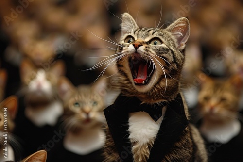 cat singing at the opera