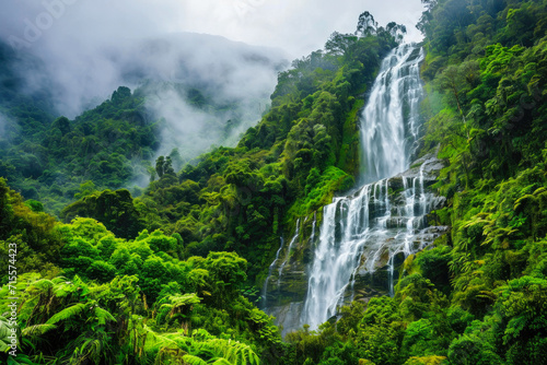 Secret Retreat: Hidden Waterfall in a Mountain Jungle