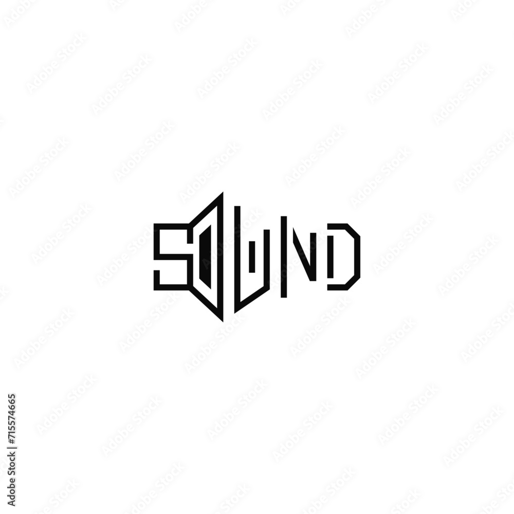 Sound geometric typography logo design. Sound geometric typography logo design.