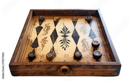 Obraz na płótnie Navigating the Backgammon Board On Transparent Background.