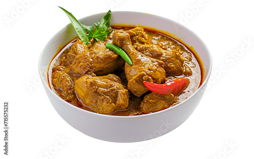 Savoring the Aromas of Chicken Curry On Transparent Background.