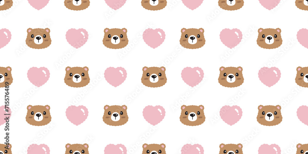 bear polar seamless pattern heart valentine vector fluffy teddy pet cartoon doodle gift wrapping paper tile background repeat wallpaper illustration scarf isolated design bear polar seamless pattern heart valentine vector fluffy teddy pet cartoon doodle gift wrapping paper tile background repeat wallpaper illustration scarf isolated design