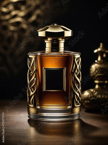 Oud Perfume bottle with agar wood concept