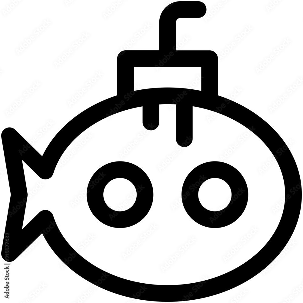 Submarine Vector Icon Submarine Vector Icon