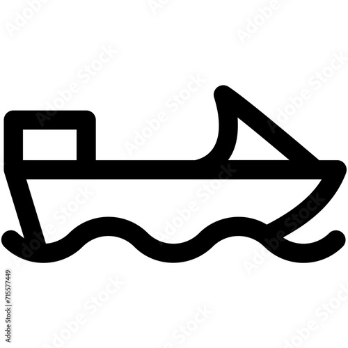 Jet Boat Vector Icon