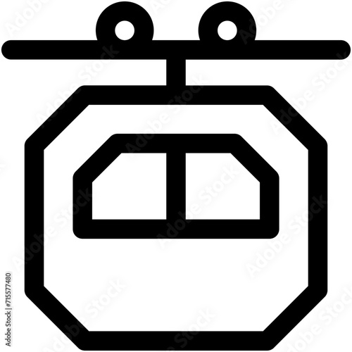 Ropeway Vector Icon