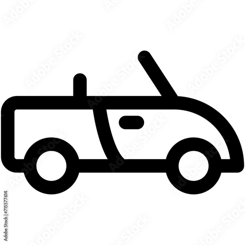 Roofless Car Vector Icon