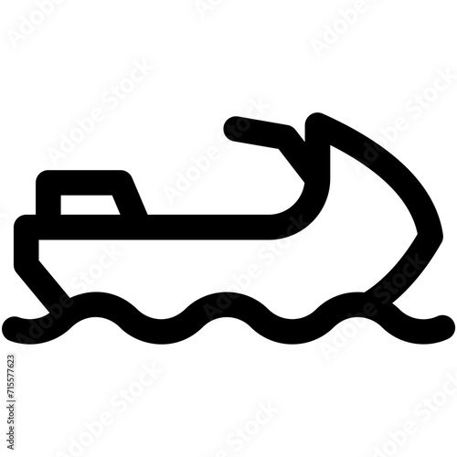 Jet Boat Vector Icon