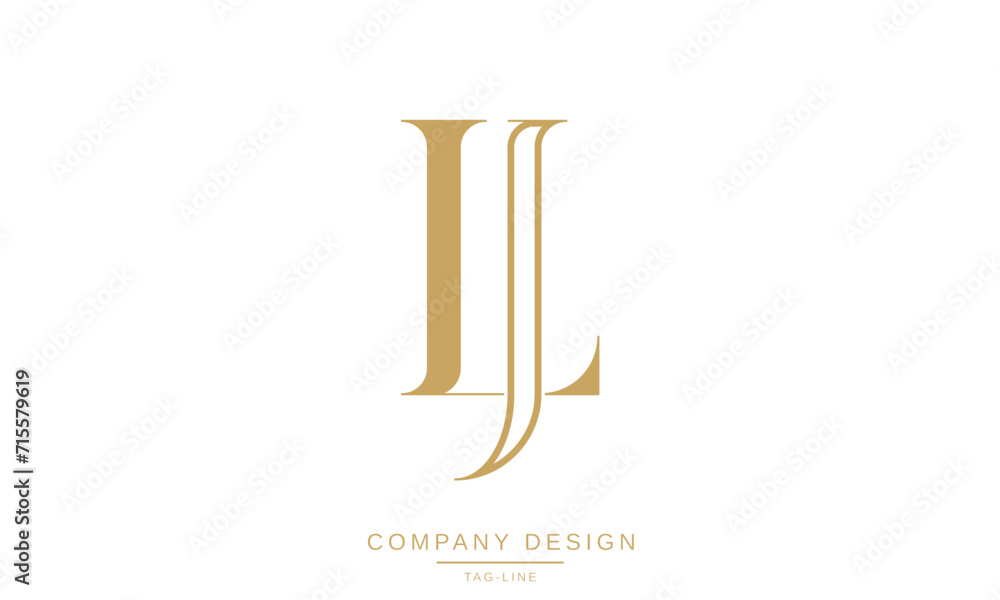 JL, LJ, Abstract Letters Logo Monogram JL, LJ, Abstract Letters Logo Monogram