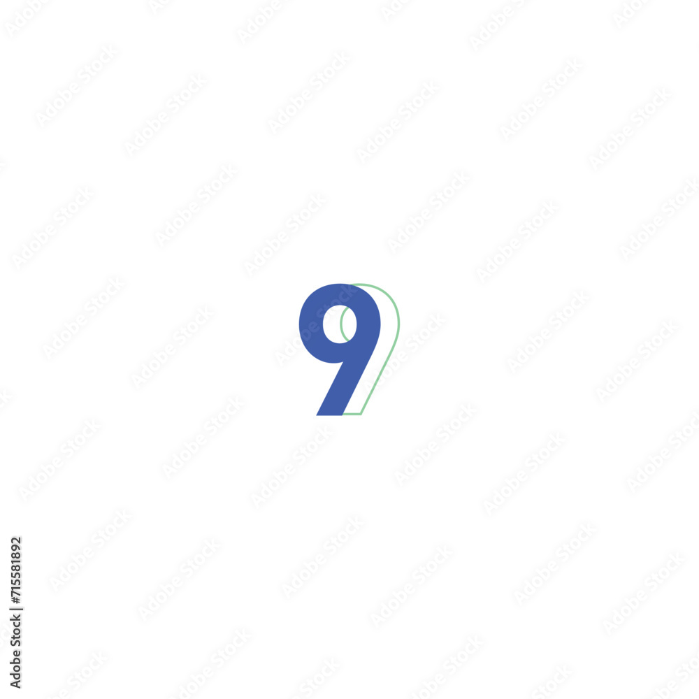 Creative minimal logo design Number 9, 99 Creative minimal logo design Number 9, 99