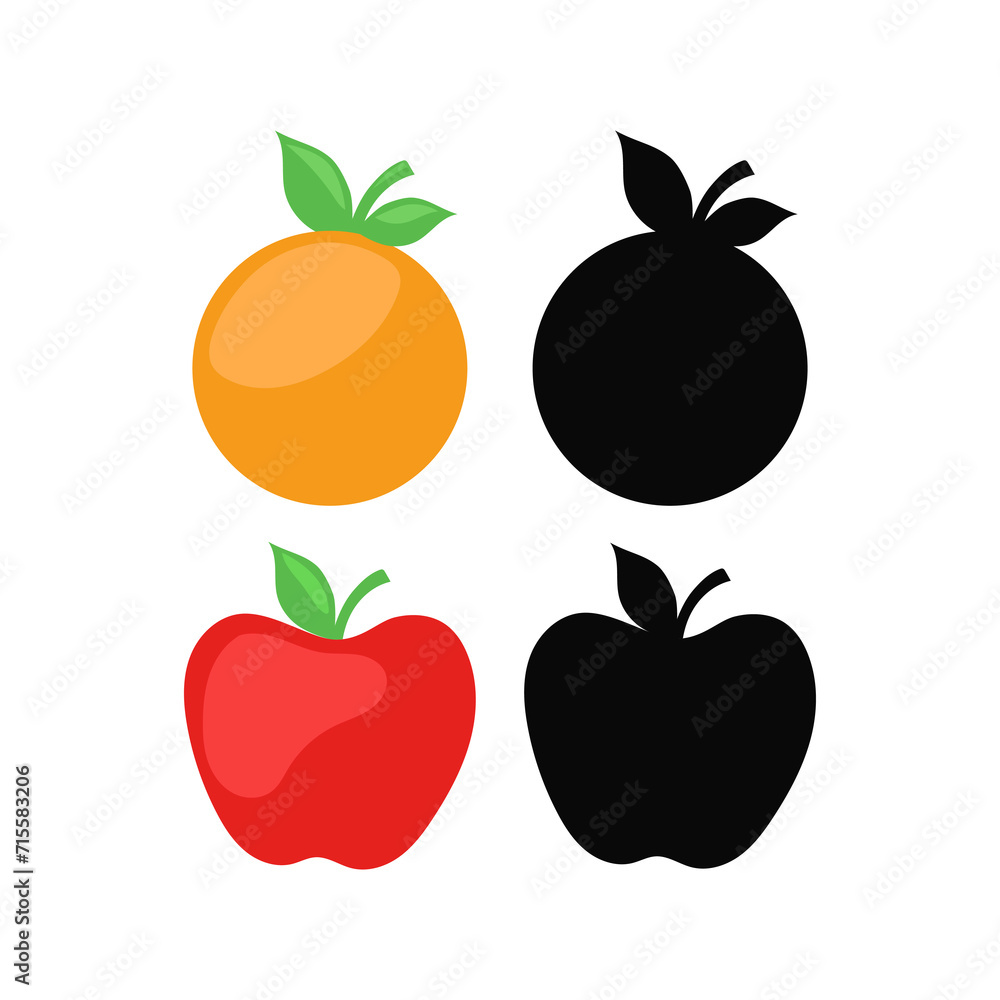 Set of vector juice logos on white background Set of vector juice logos on white background