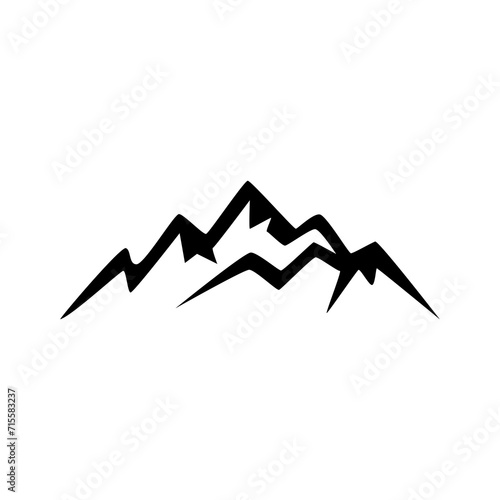 Abstract mountain logo design in flat design style