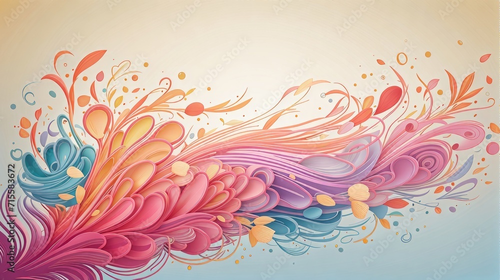 abstract floral background with flowers abstract floral background with flowers