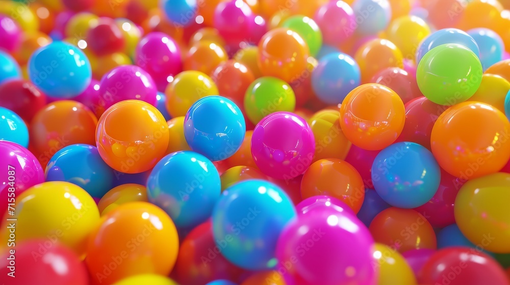 Colorful Balls Piled Together in a Vibrant Array of Colors Colorful Balls Piled Together in a Vibrant Array of Colors