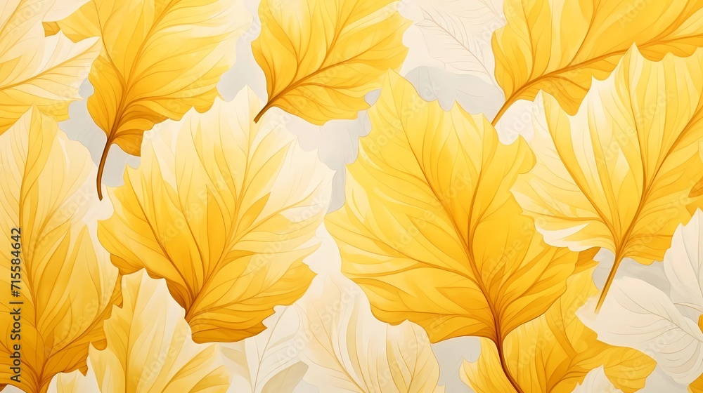 seamless background picture with leaf pattern, leaves, trees, tree branches