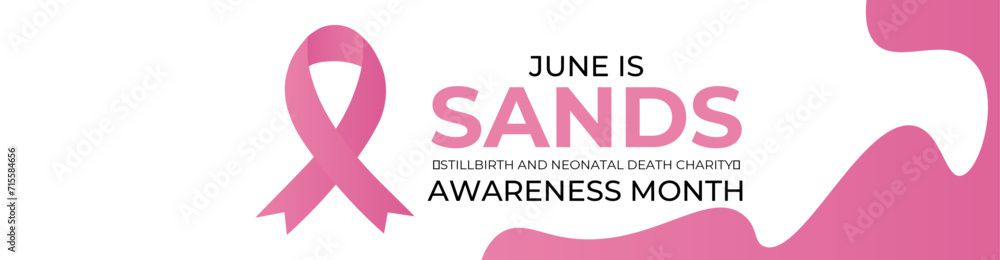 SANDS (stillbirth and neonatal death charity) awareness month is observed every year in june. June is SANDS awareness month. Vector template for banner, cover, greeting card, poster with background. SANDS (stillbirth and neonatal death charity) awareness month is observed every year in june. June is SANDS awareness month. Vector template for banner, cover, greeting card, poster with background.