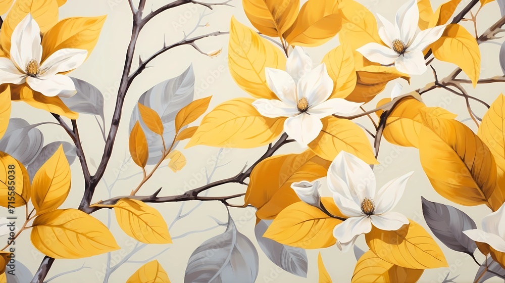 seamless background picture with leaf pattern, leaves, trees, tree branches seamless background picture with leaf pattern, leaves, trees, tree branches