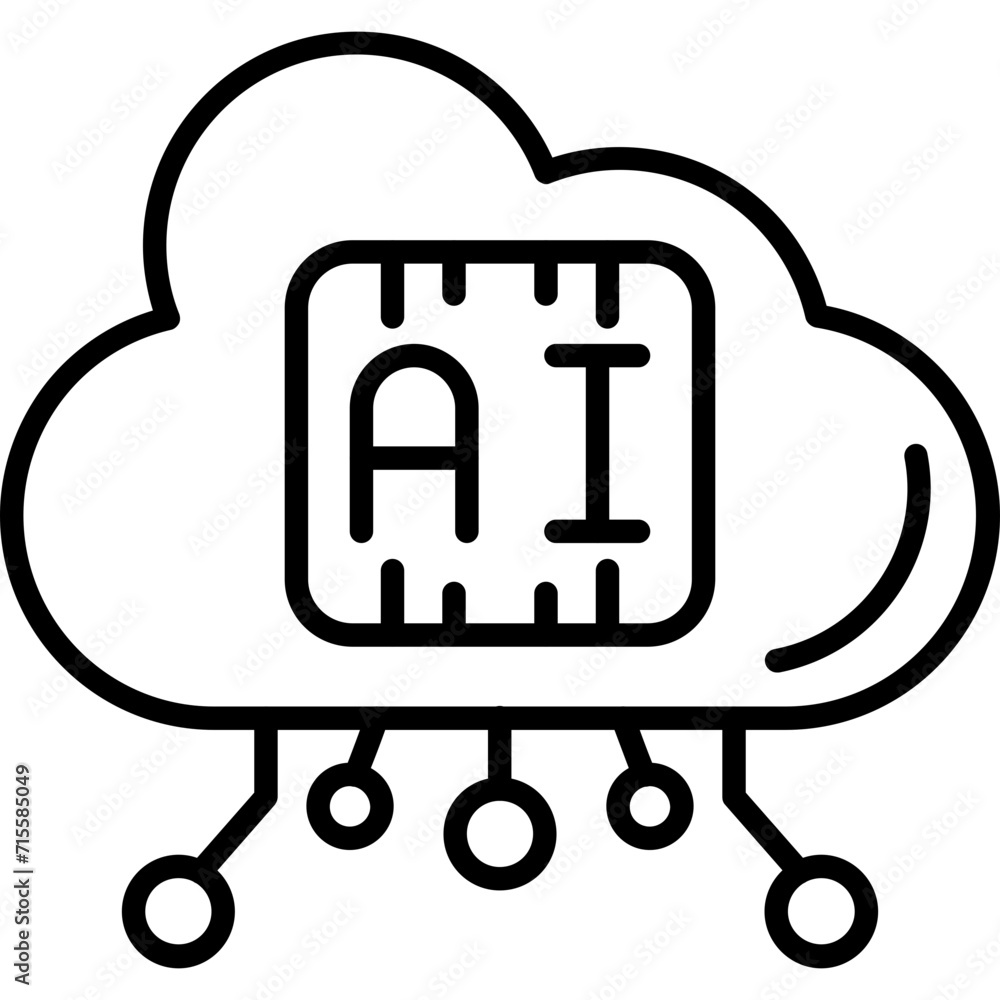 Fototapeta premium Artificial Intelligence Icon