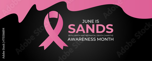 SANDS (Stillbirth and neonatal death charity) Awareness Month Concept Observed on Every June. background, Banner, cover, flyer, brochure, website, backdrop, Poster, Card Template Awareness Campaign.