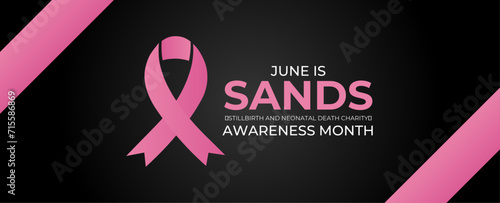SANDS (Stillbirth and neonatal death charity) Awareness Month Concept Observed on Every June. background, Banner, cover, flyer, brochure, website, backdrop, Poster, Card Template Awareness Campaign.