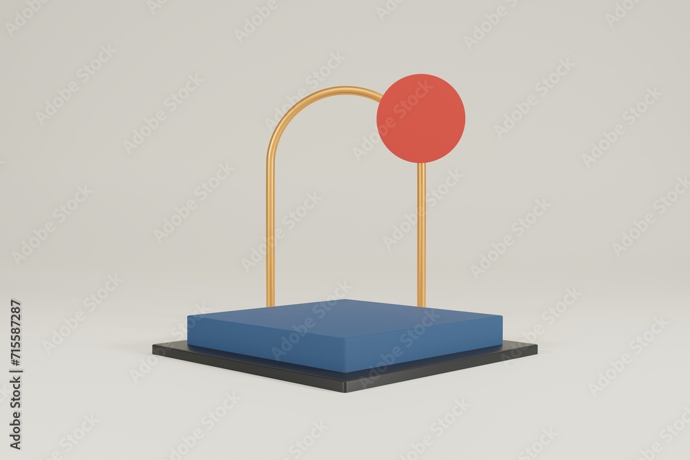 Displays platform, Pastel background, interior in clean and bright with shadow background, podium, cosmetic product - 3d rendering Displays platform, Pastel background, interior in clean and bright with shadow background, podium, cosmetic product - 3d rendering