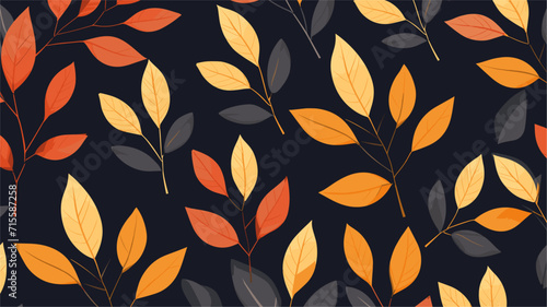 autumn leaves forming a seamless pattern, offering warm and seasonal backgrounds for fall-inspired designs. simple minimalist illustration creative