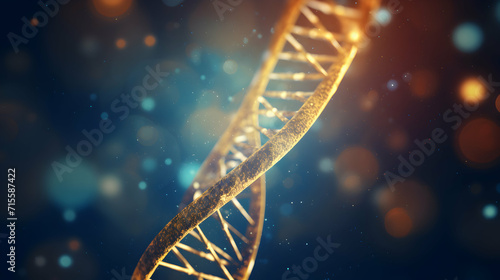 DNA Research of science genetic data background. Generative ai. photo