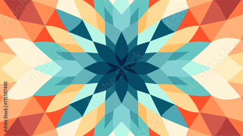 Abstract kaleidoscopic pattern, providing intricate and mesmerizing backgrounds for projects requiring a visually engaging design. simple minimalist illustration creative