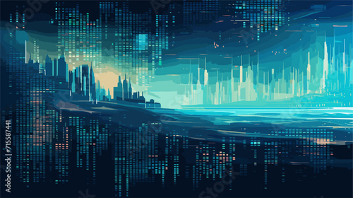 layers of digital code and binary digits, symbolizing tech-savvy and futuristic backgrounds for digital and coding-related designs. simple minimalist illustration creative