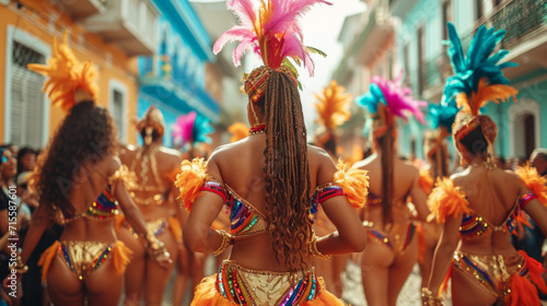Members of the carnival parade in the city of Salvador. photo
