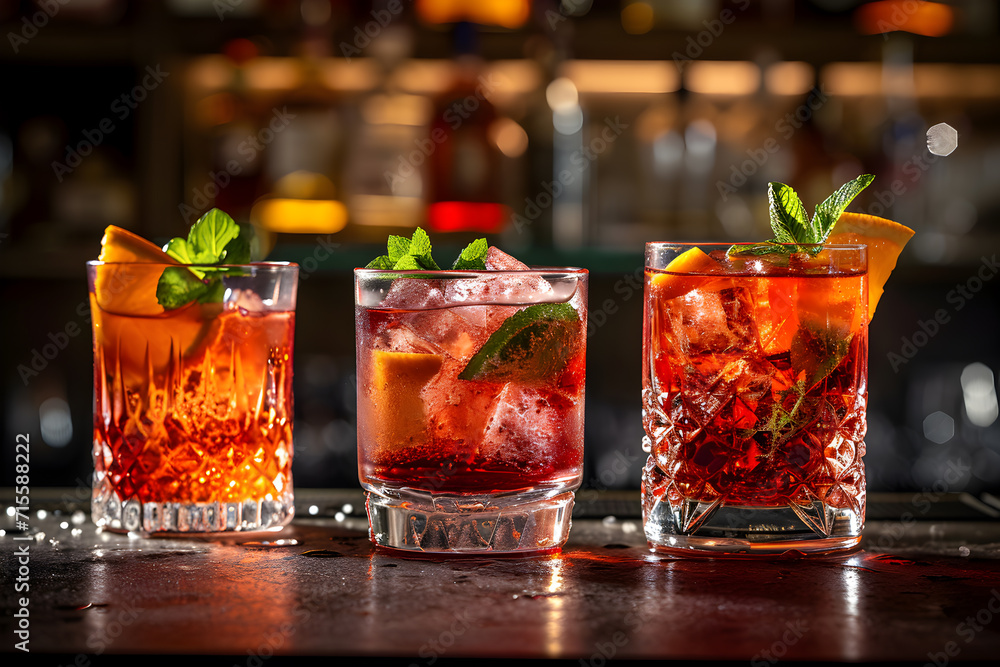 Bar menu photo - cocktail with bar background Bar menu photo - cocktail with bar background