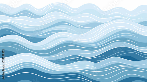 Abstract waves forming a seamless pattern, conveying the rhythmic and calming nature of the ocean in a beach-inspired background. simple minimalist illustration creative