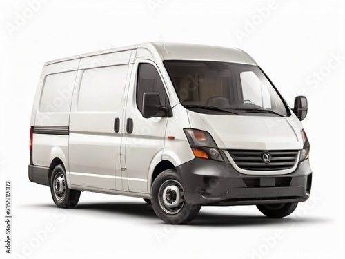 cargo van isolated on white background 