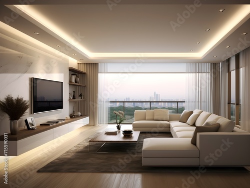 Modern living room interior design. Living room ideas. Drawing room interior design. 3d rendering 
