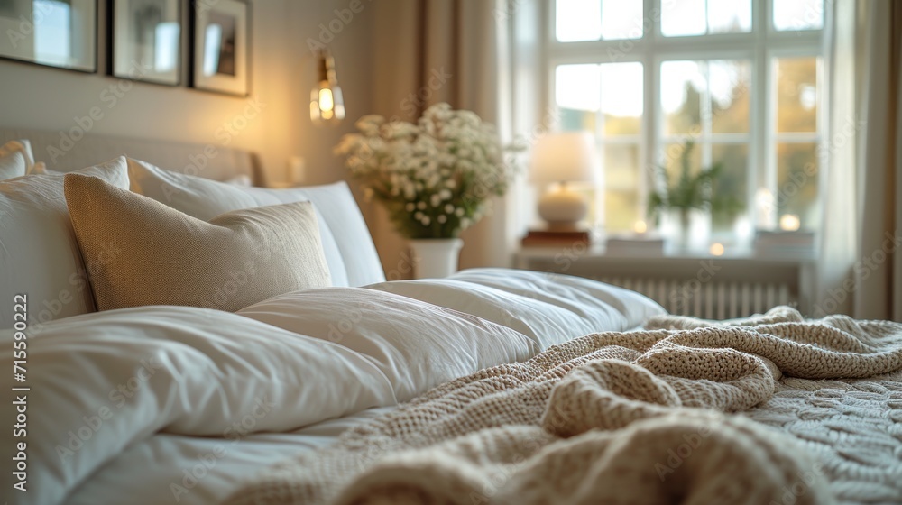view of bed with white pillows view of bed with white pillows