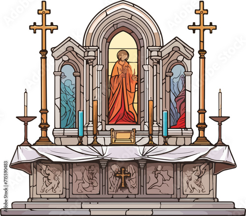 altar vector design illustration isolated on transparent background