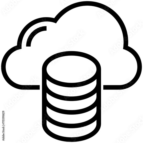 Server Cloud Vector Icon