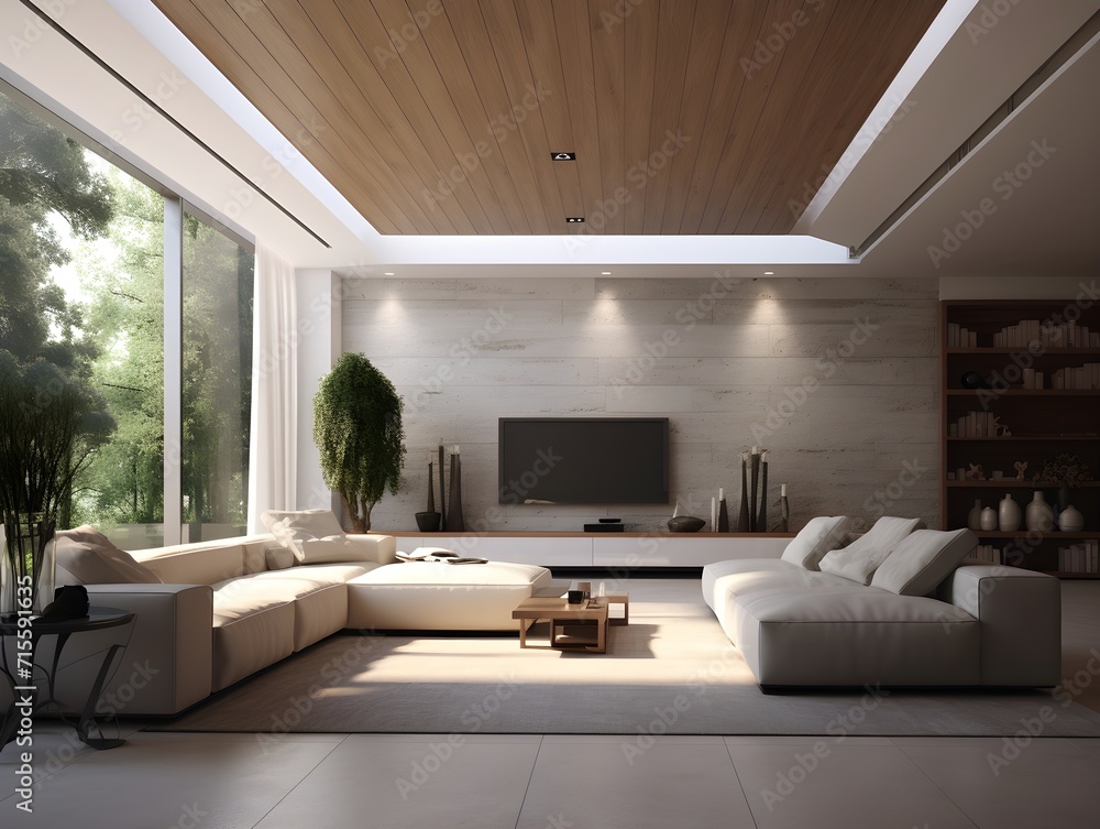 Fototapeta premium Modern living room interior design. Living room ideas. Drawing room interior design. 3d rendering 