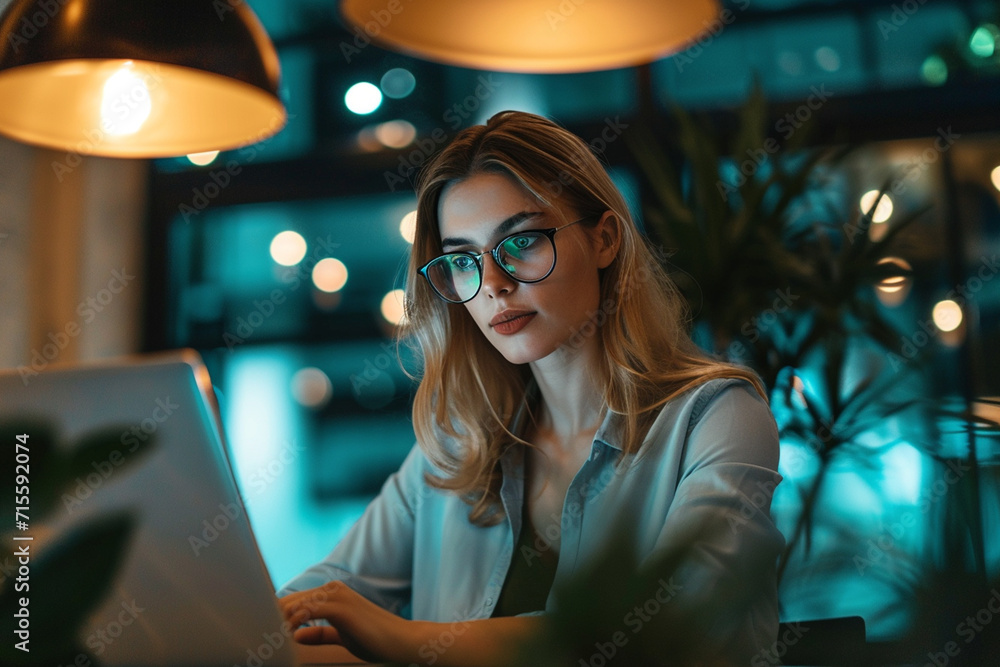 Business woman working in office Business woman working in office
