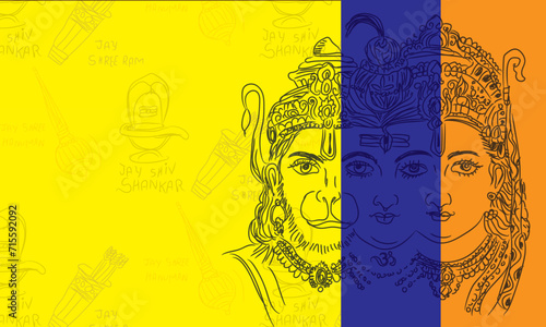 Lord Rama and Hanuman are closely associated with the Ramayana, Lord Shiva has a broader significance in Hinduism and is worshipped independently