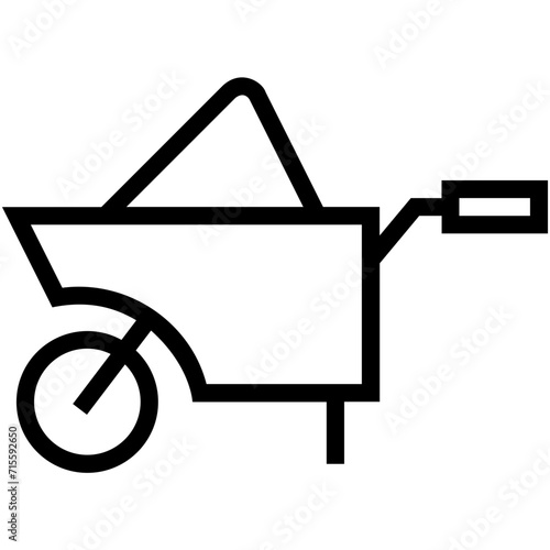 Wheelbarrow Vector Icon