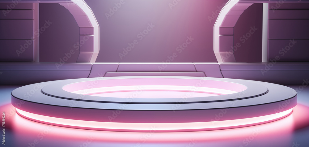 Exhibition gallery empty stand, studio showroom mock up space or fashion showcase scene realistic background Exhibition gallery empty stand, studio showroom mock up space or fashion showcase scene realistic background