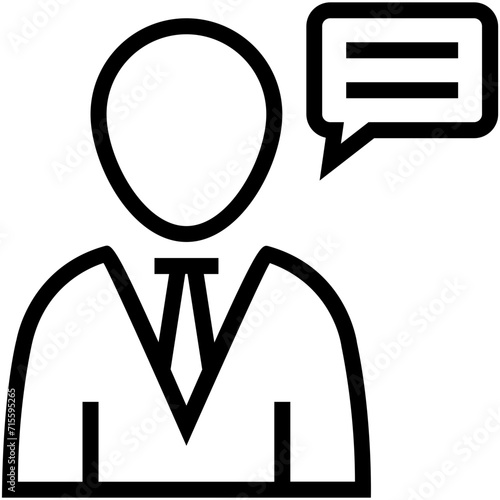 Talking Vector Icon