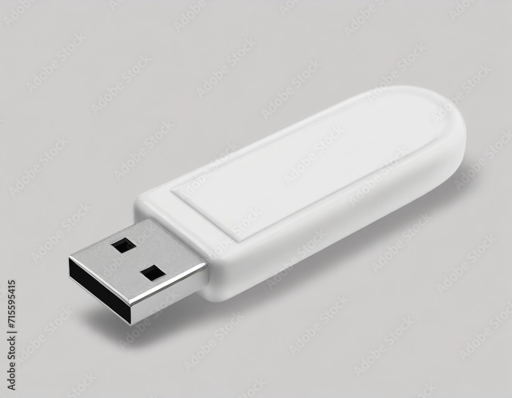 USB Flash Drive Mock up isolated on light gray background. 3d rendering USB Flash Drive Mock up isolated on light gray background. 3d rendering