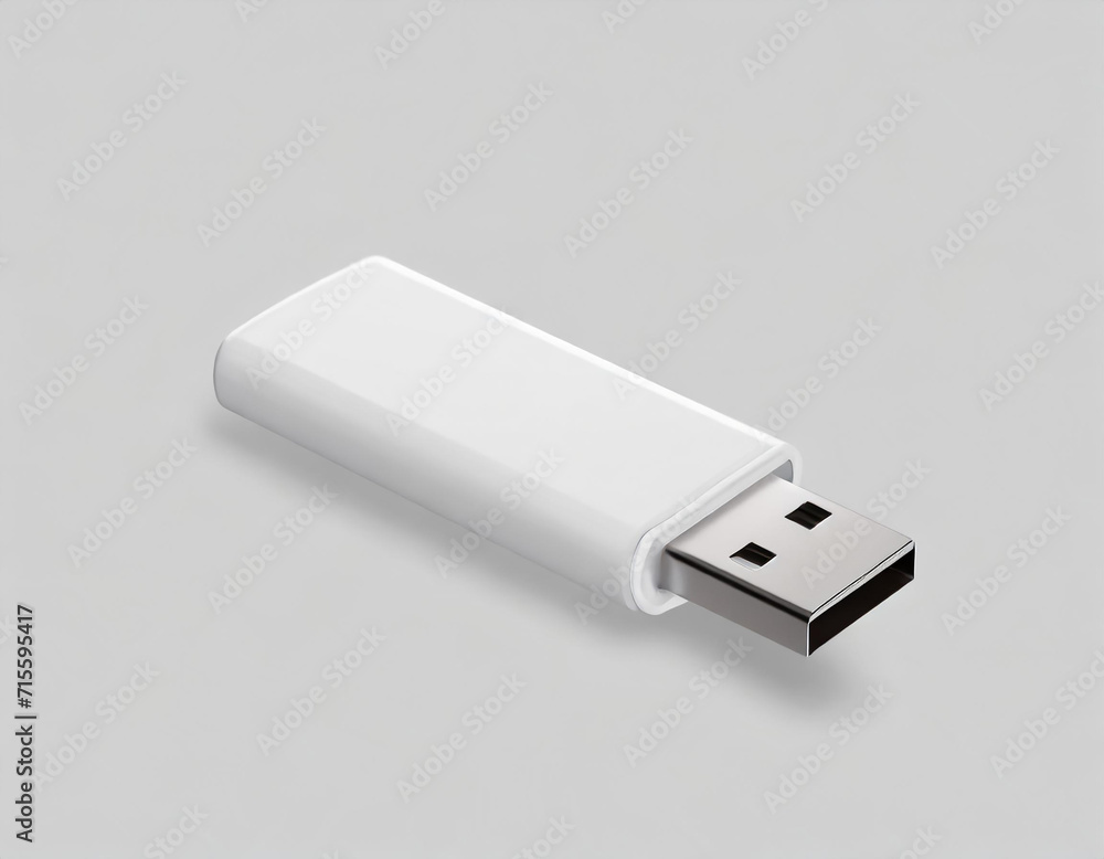 USB Flash Drive Mock up isolated on light gray background. 3d rendering USB Flash Drive Mock up isolated on light gray background. 3d rendering