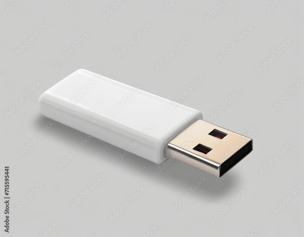USB Flash Drive Mock up isolated on light gray background. 3d rendering USB Flash Drive Mock up isolated on light gray background. 3d rendering